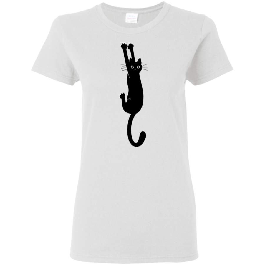 AGR Black Cat Holding OnBlack Cat Holding On Womens T-Shirt