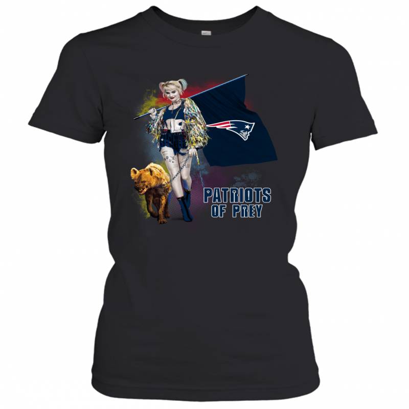 Harley Quinn flag New England Patriots Of Prey Women’s T-Shirt