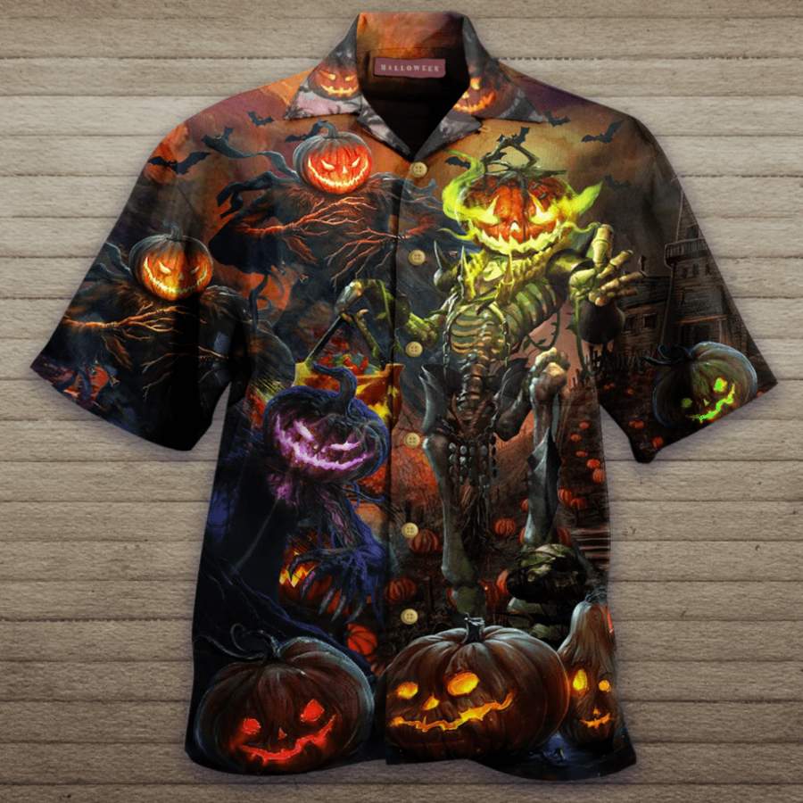 Halloween Pumpkin King Hawaii Aloha Shirts Ha32616