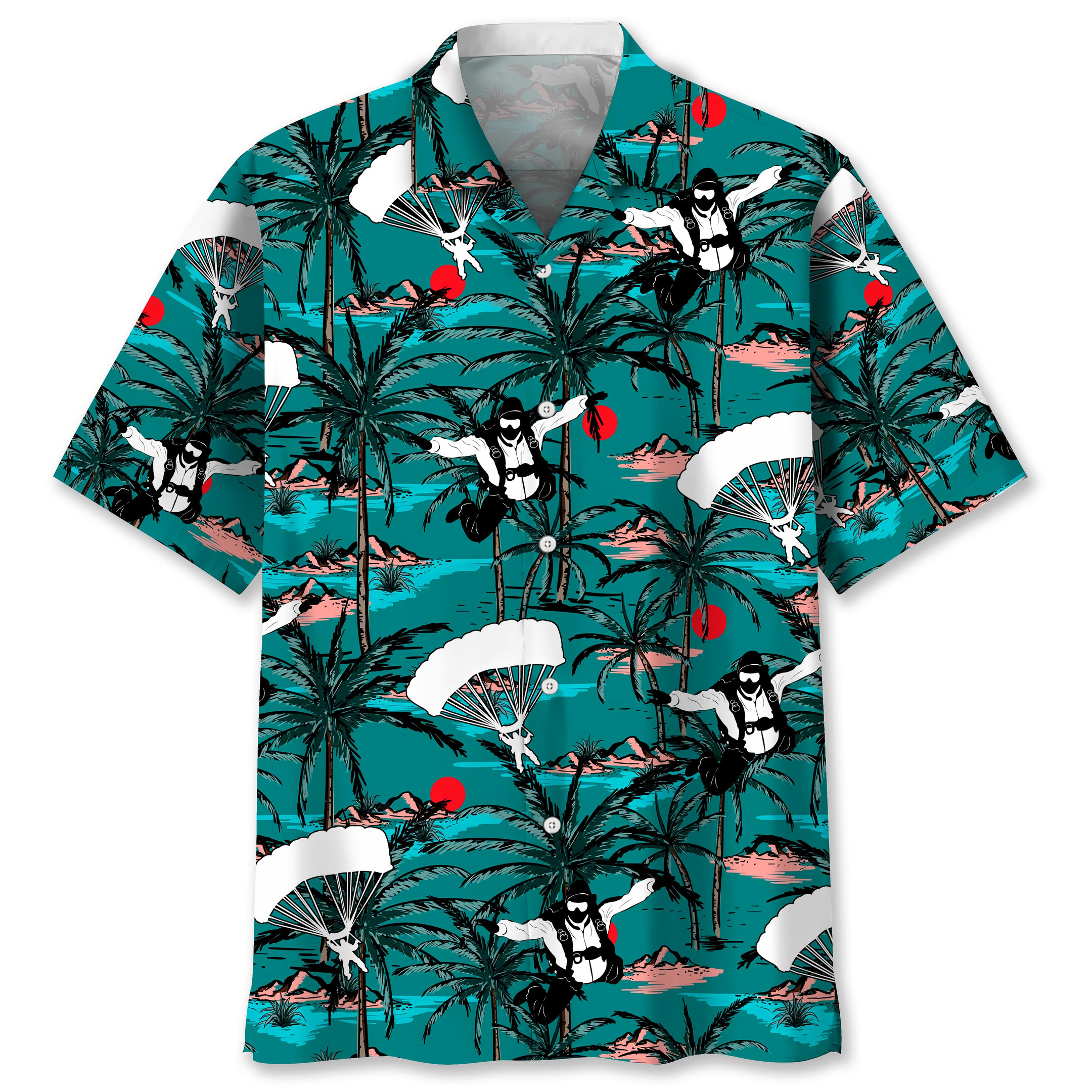 Skydiving Vintage Hawaii Shirt Ha47677