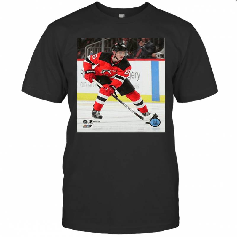 Jack Hughes New Jersey Devils in Action T-Shirt