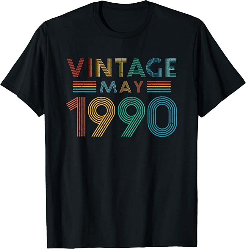 30th Birthday Vintage May 1990 Thirty Years Old T-Shirt