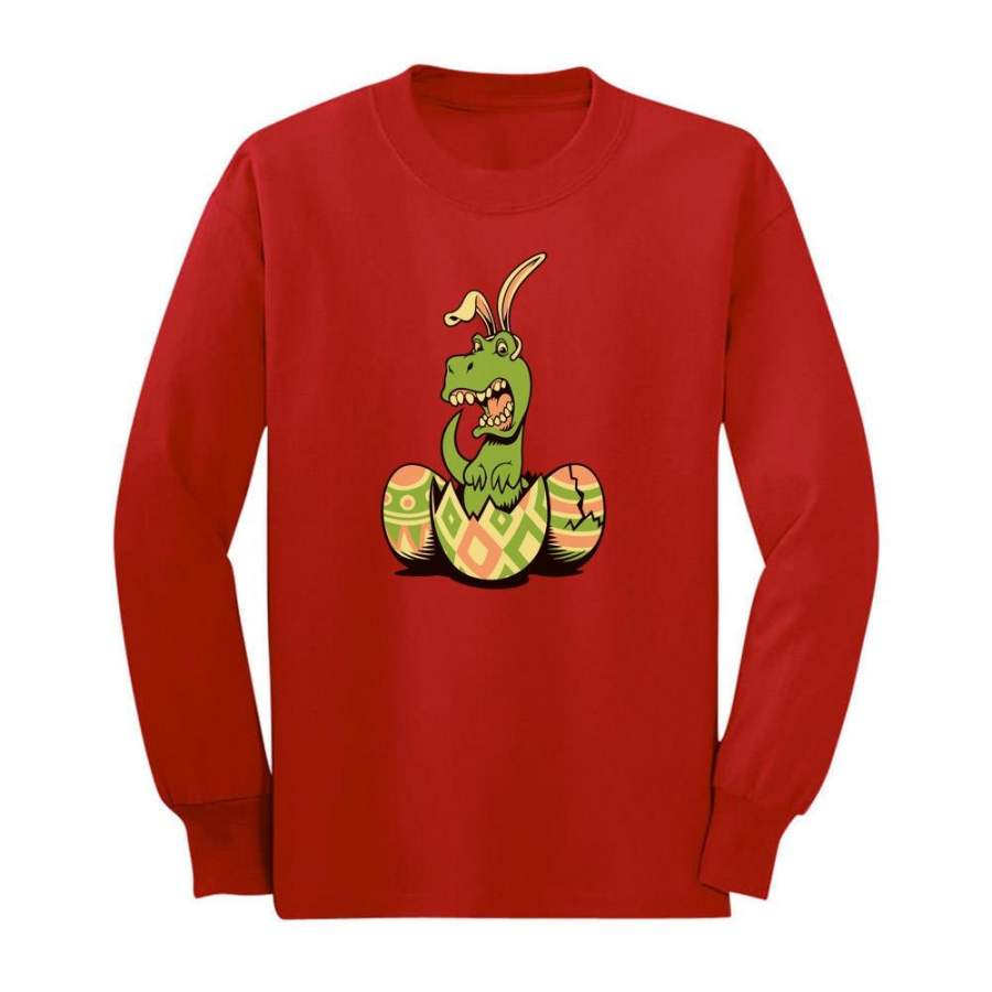 T-Rex Bunny Easter Egg Toddler/Kids Long sleeve T-Shirt