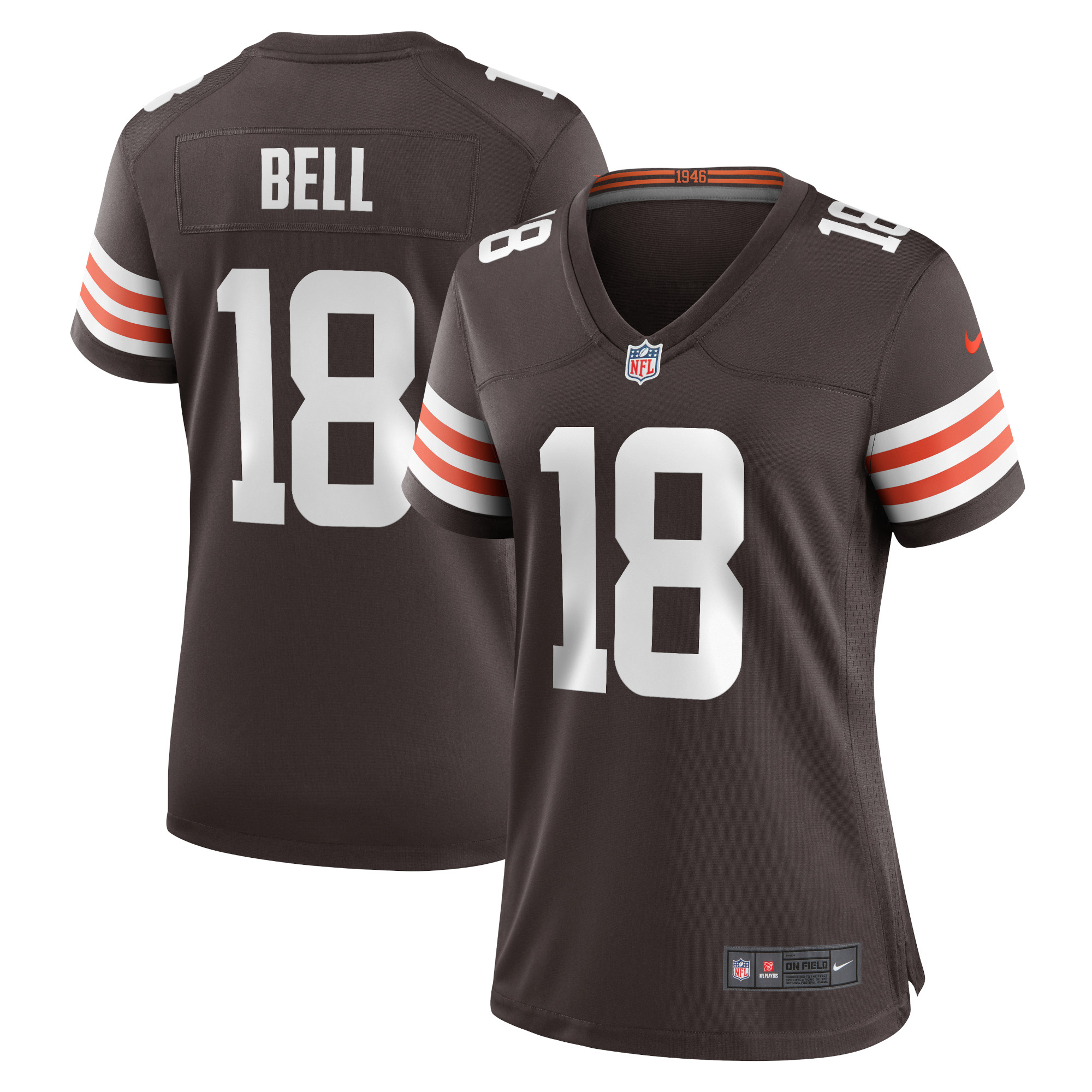 Women’s Cleveland Browns David Bell Brown Game Jersey