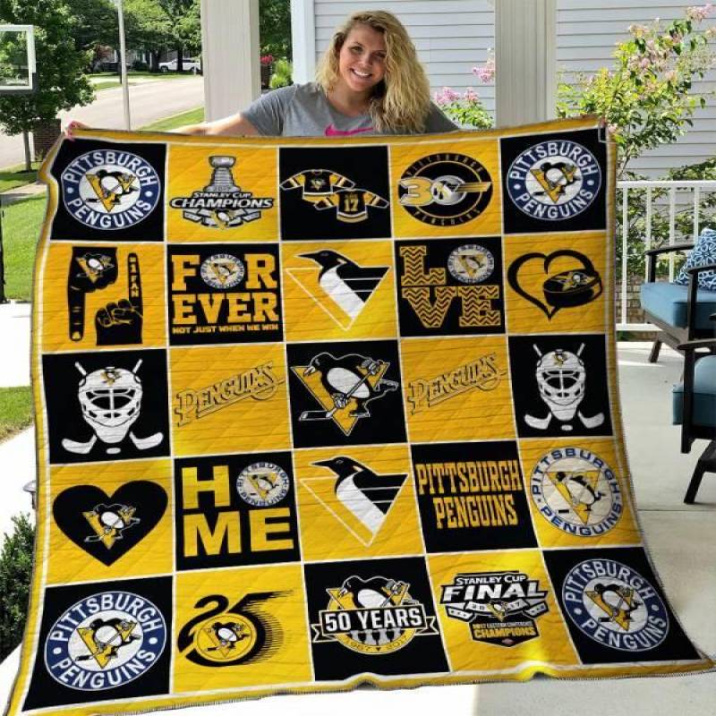 Pittsburgh Penguins Quilt Blanket 02