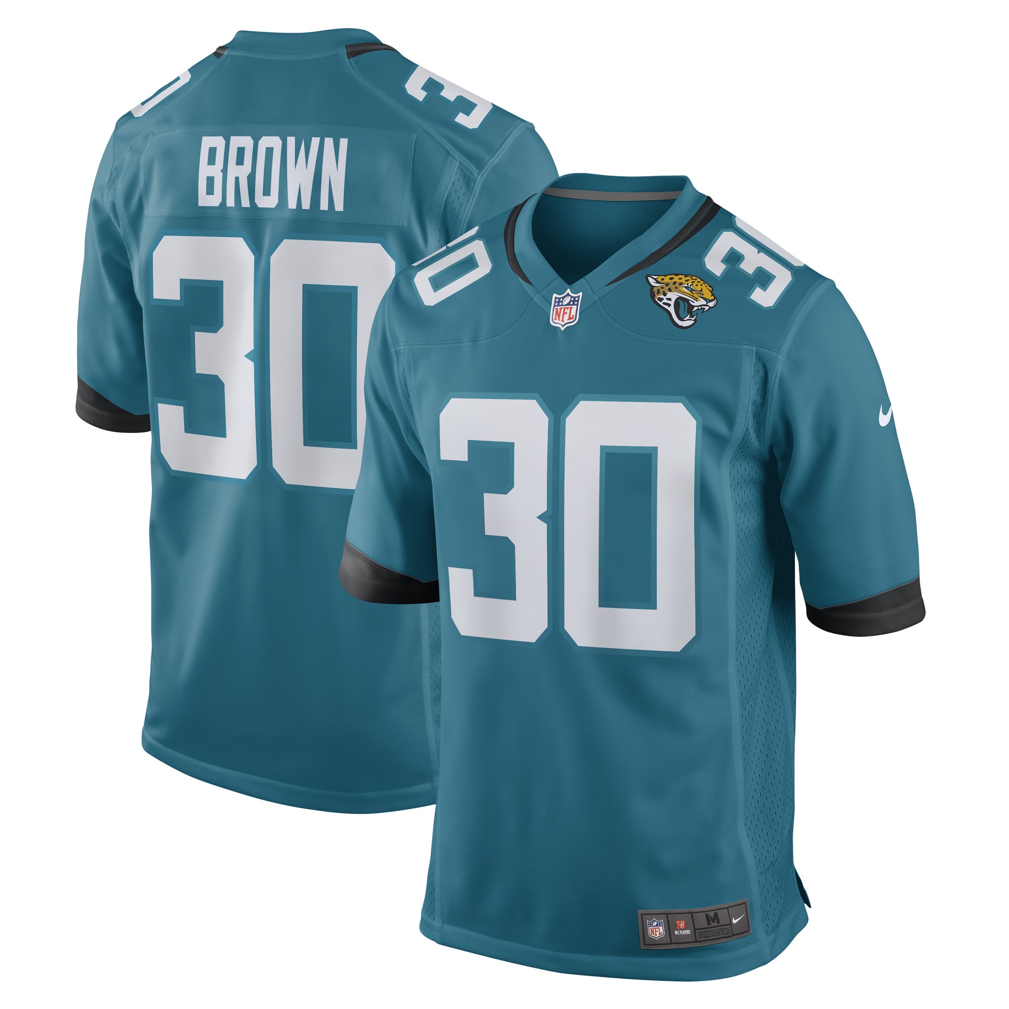 Montaric Brown Jacksonville Jaguars Game Player Jersey – Teal