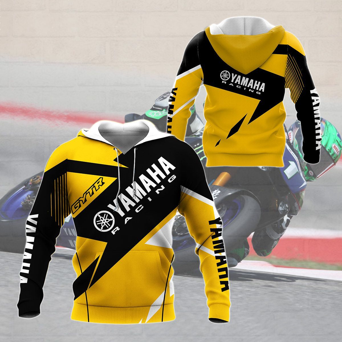 3D All Over Printed Yamaha Racing NTH-QL Shirts Ver3 (Yellow&Black)