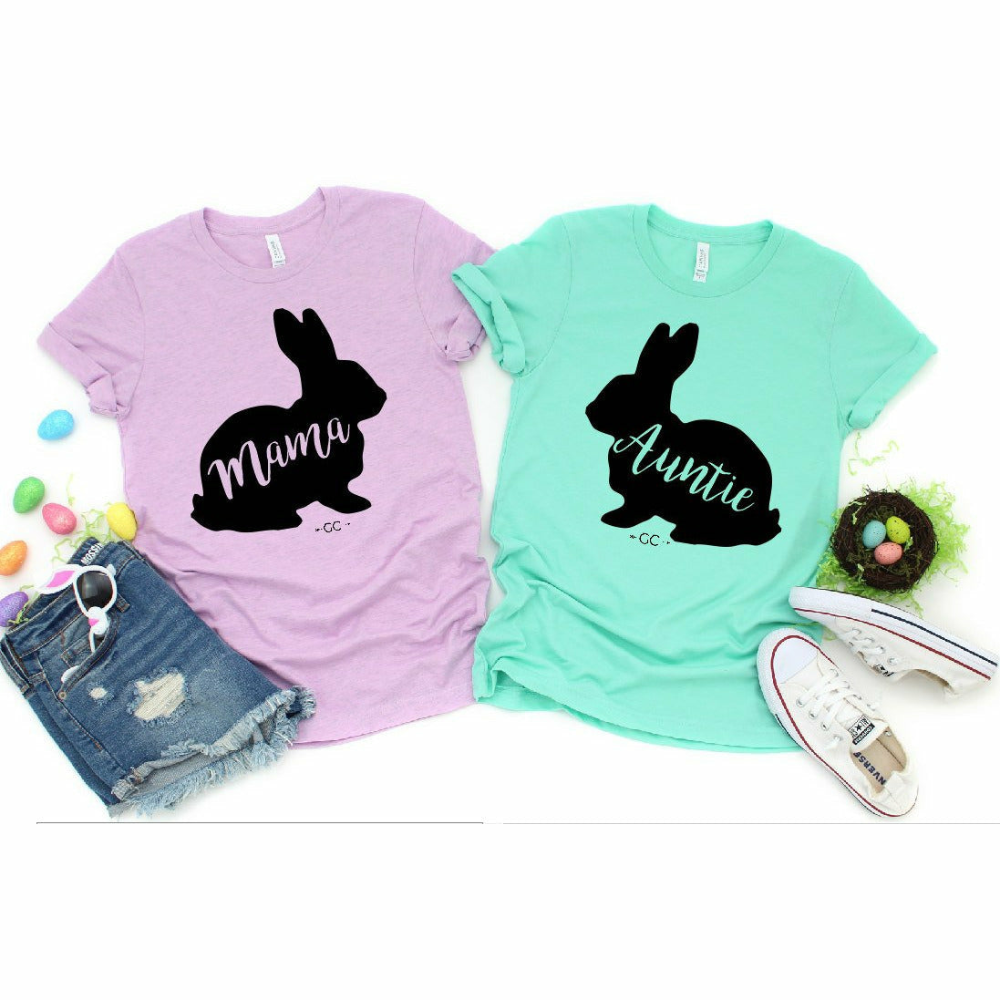 Mama Or Auntie Bunny Tee