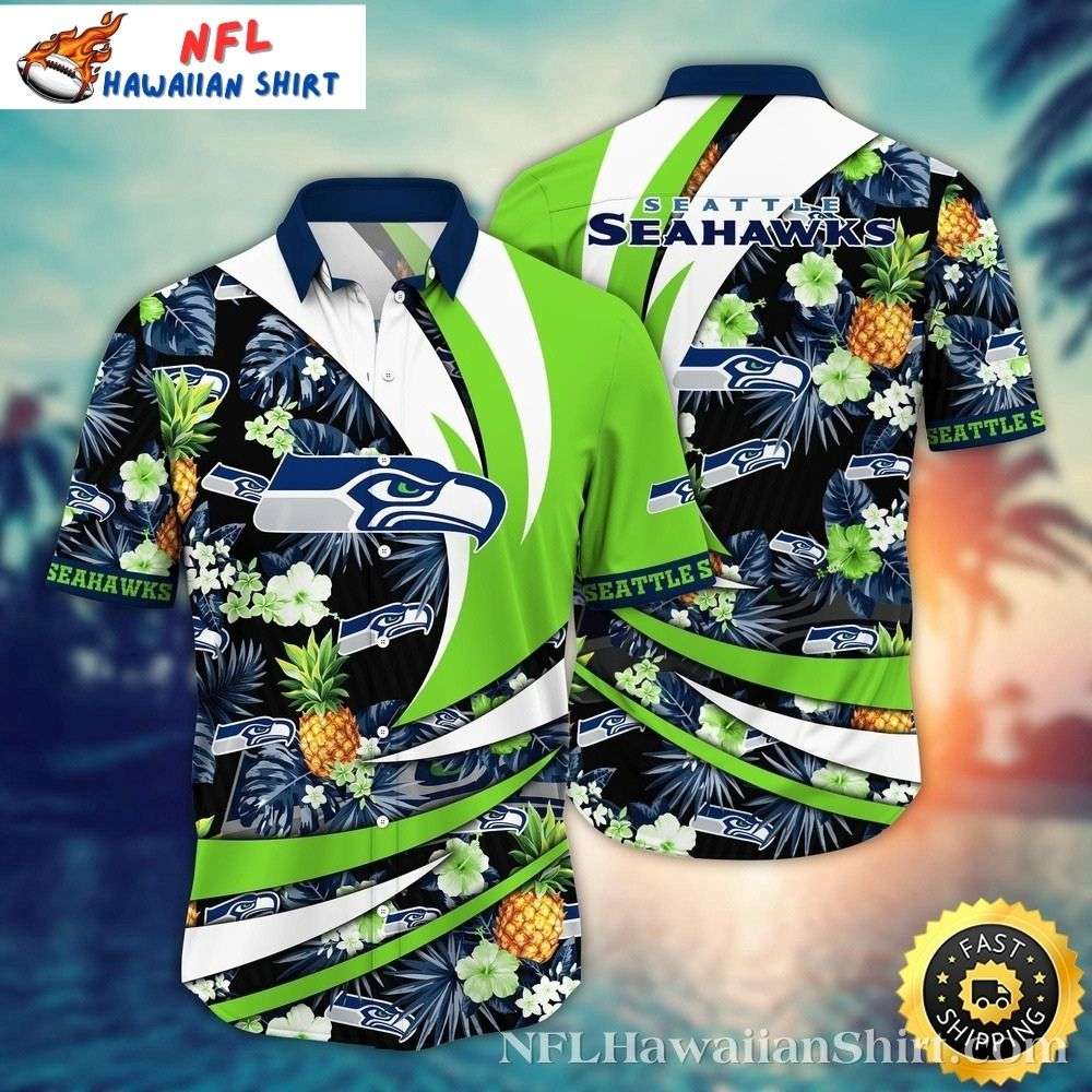 Nfl Seattle Seahawks Vibrant Pineapple Blitz Aloha Shirt