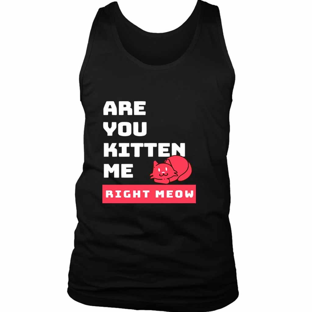 Are You Kitten Me Right Meow Two Men’s Tank Top