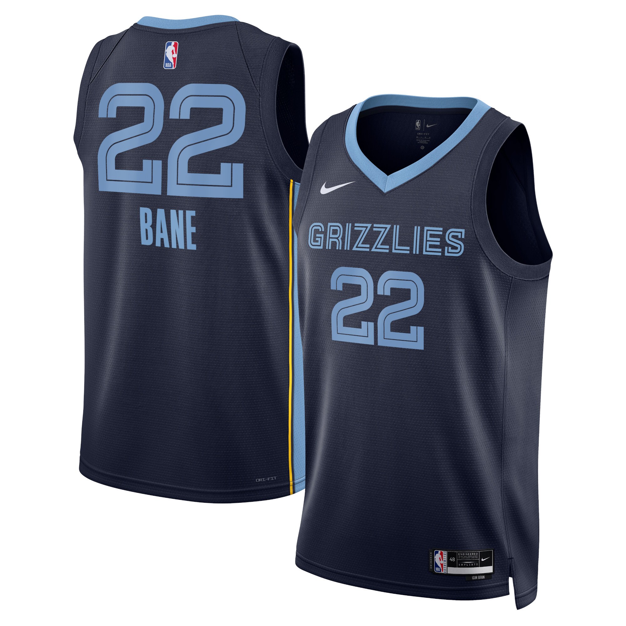 Memphis Grizzlies Icon Edition Swingman Jersey – Navy – Desmond Bane – Unisex