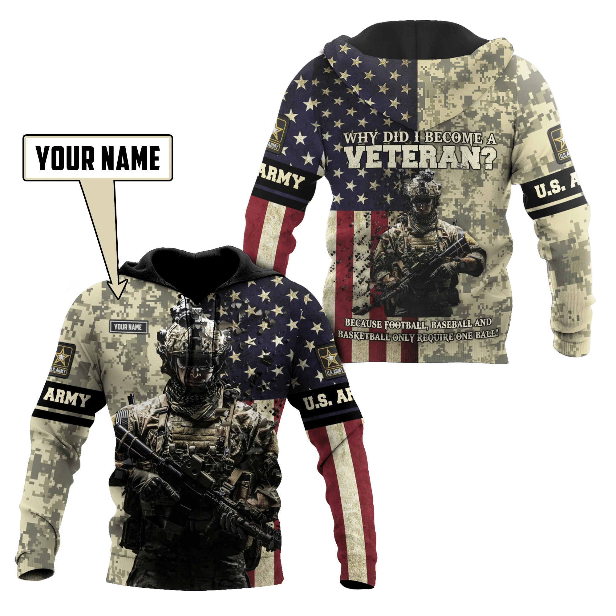 Us Army Veteran 3D All Over Printed Shirts For Men And Women Dqb16102001St