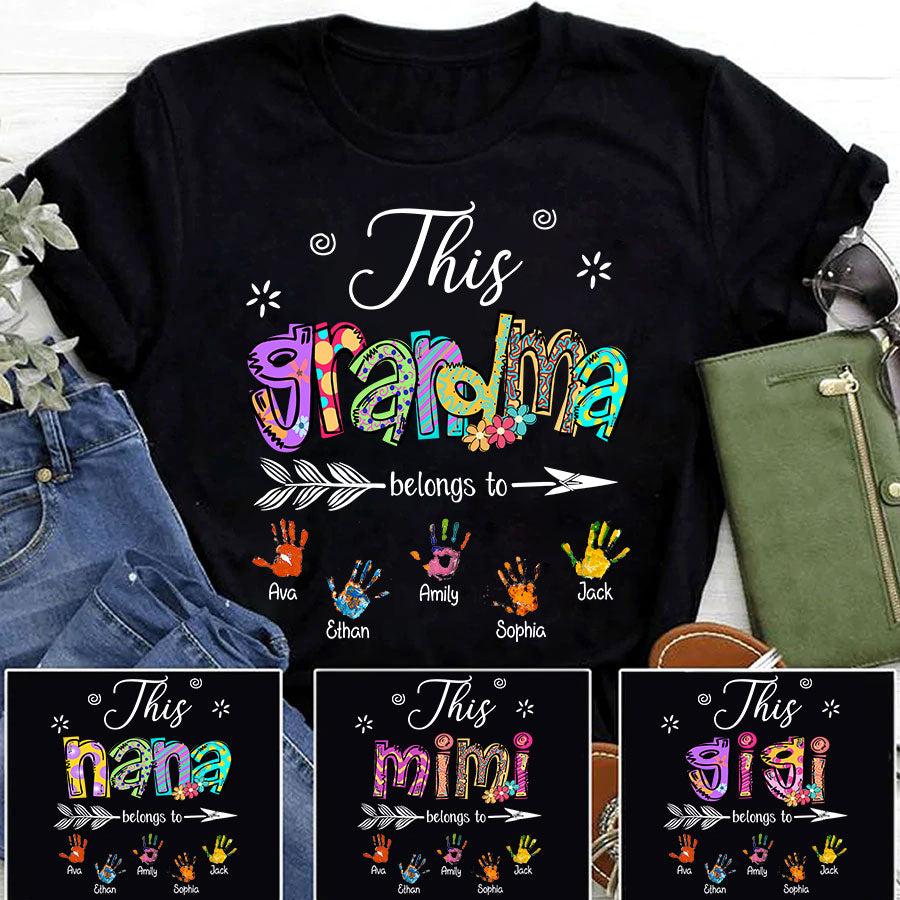 This Grandma Belongs To Colorful T-Shirt