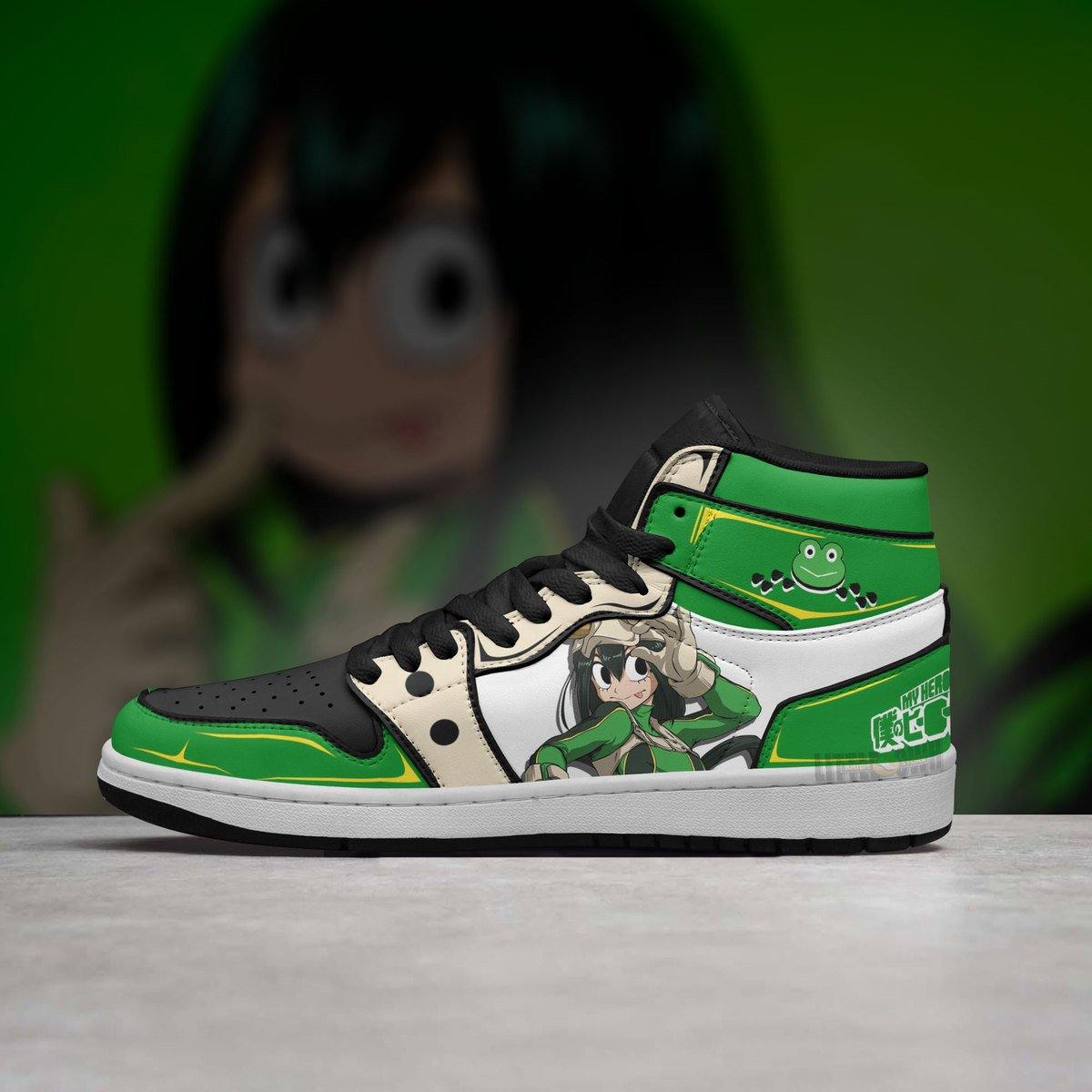 Tsuyu Asui Jd Sneakers Custom My Hero Academia Anime Shoes Fashionstation Store 