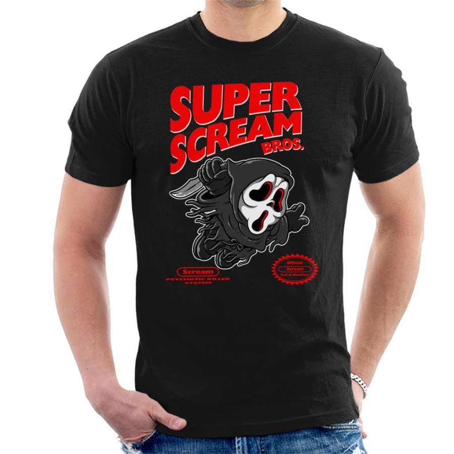 Super Scream Super Mario Bros Men’s T-Shirt