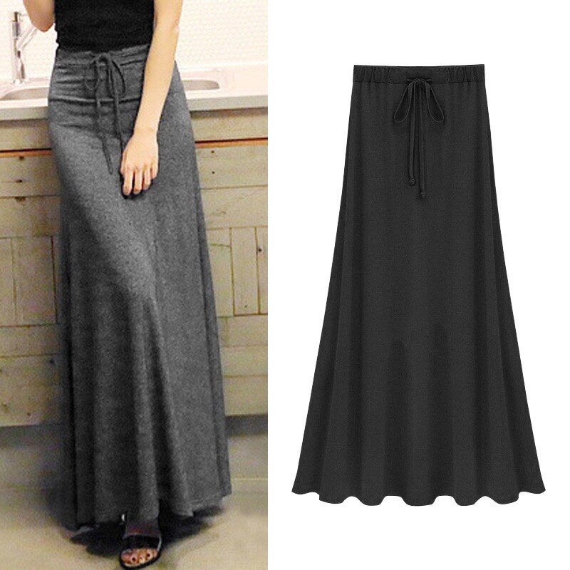 Womens Elastic Waist A-line Skirts Hip Slim Long Loose Sheds Split Skirts Women Knitted Skirts OLV1080 alx