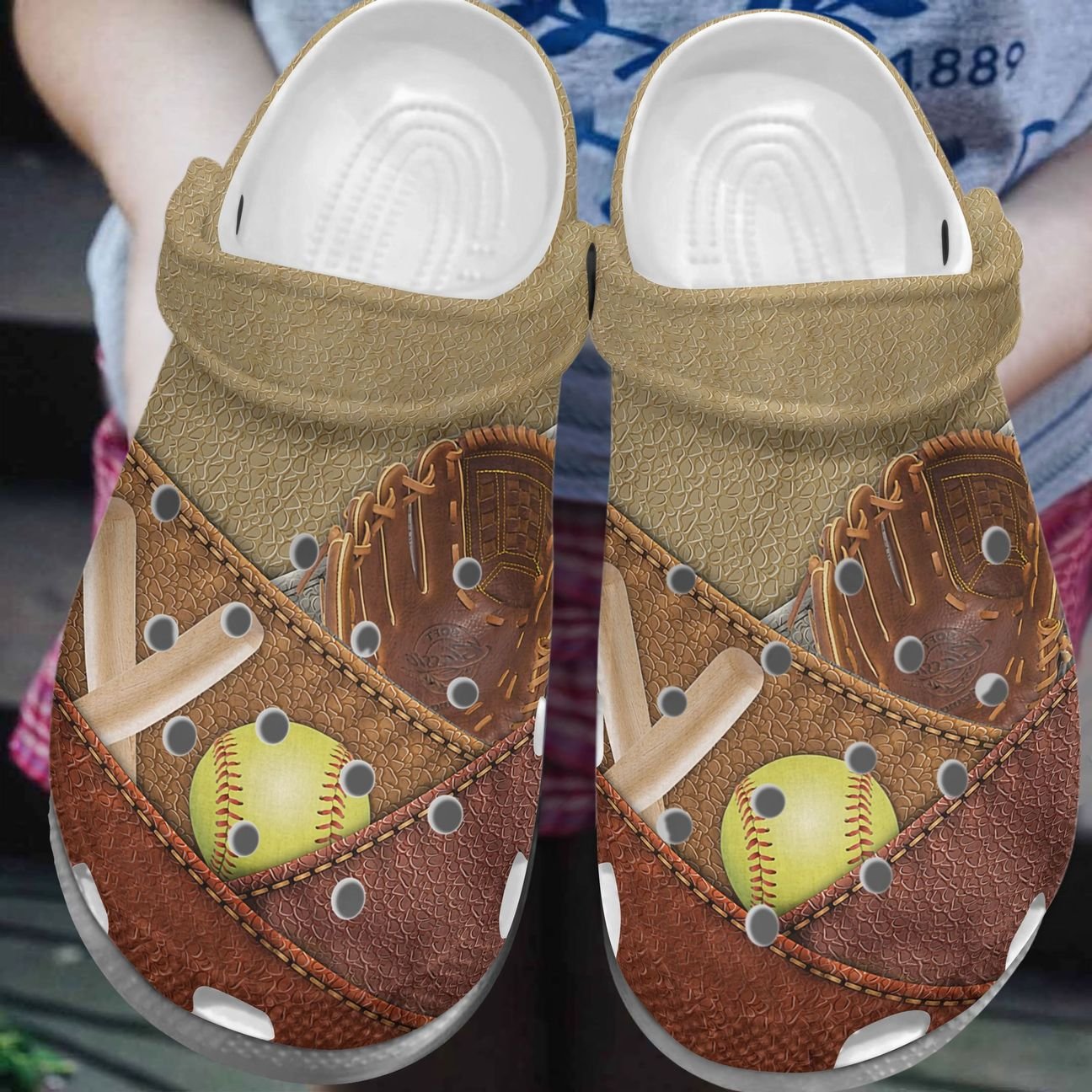 Softball Personalize Clog, Custom Name, Text, Fashion Style For Women, Men, Kid, Print 3D Softball Time