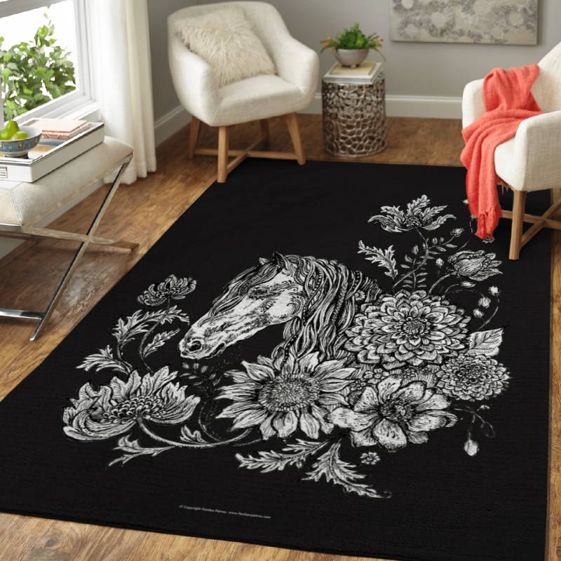 Spirit Animal Horse – Spirit Animals Area Rug Carpet