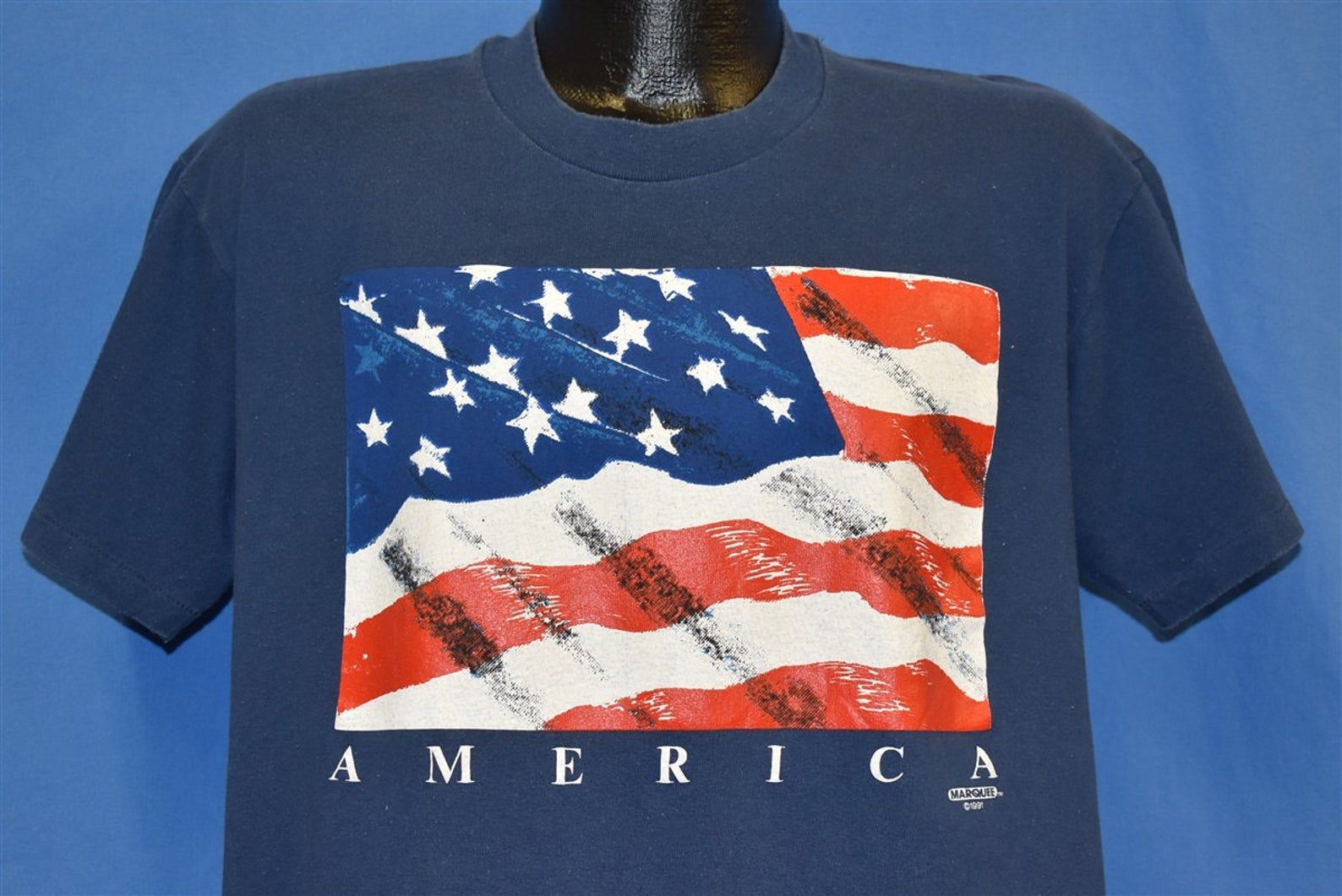 90S America Usa Flag Stars Stripes United States Patriotic T-Shirt