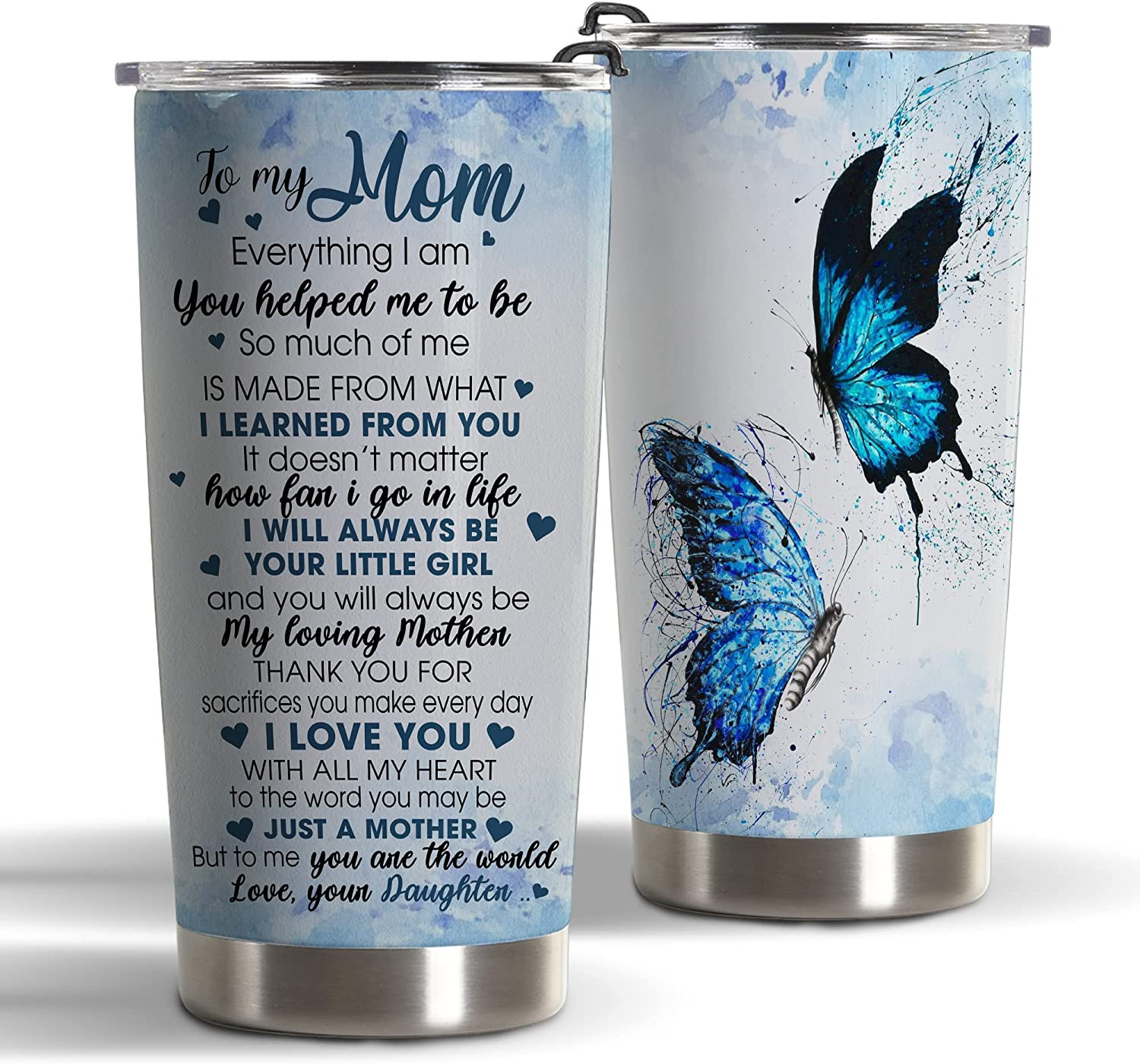 Mom Tumbler Gifts For Mom From Daughter – Birthday Gifts For Mom – Mothers Day Gifts From Daughter – Mom Birthday Presents For Women Bonus Mom Gifts Idea – Christmas Gifts For Mom