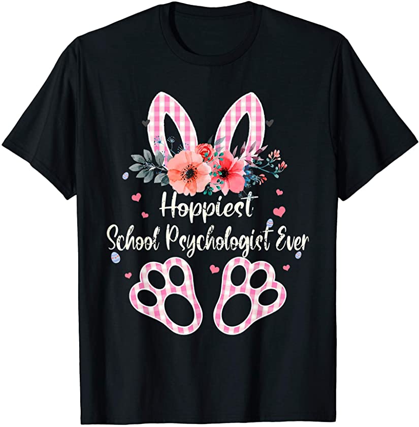 Plaid Bunny Hoppiest School Psychologist Ever Costume Mom T-Shirt