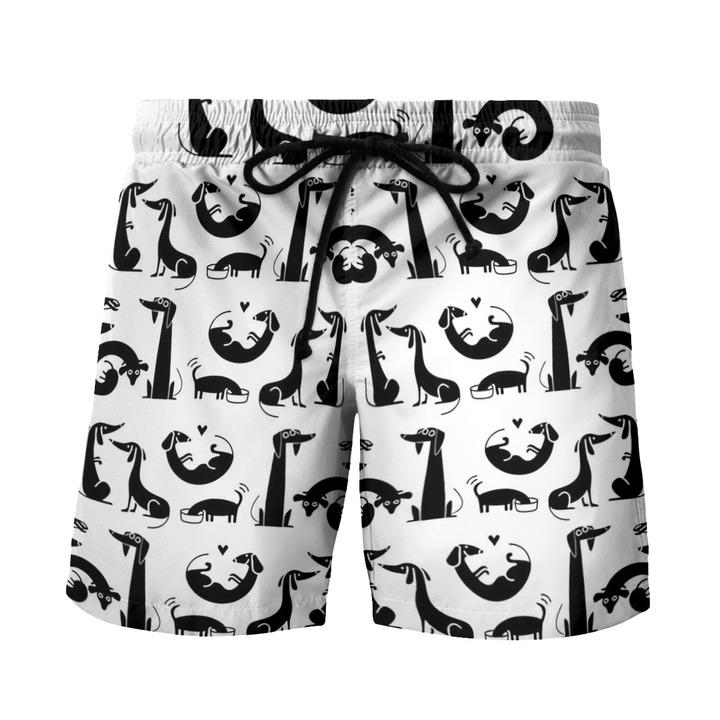 Dachshund Tropical Short Hawaii Shorts Ha28798