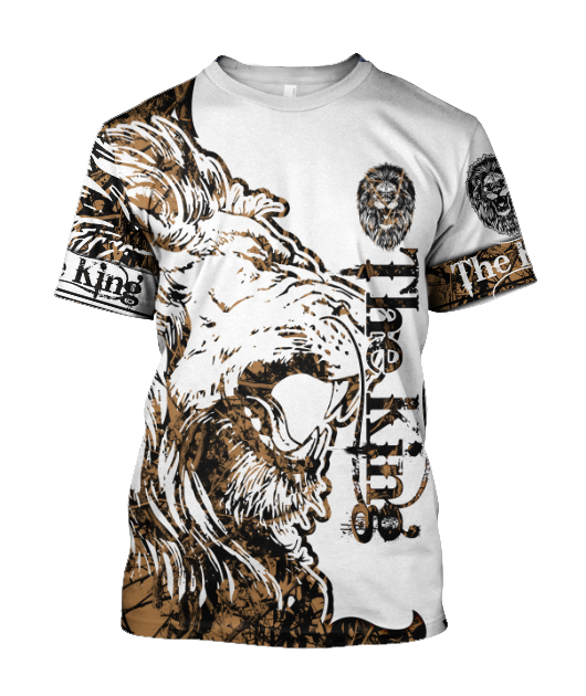 Alpha King Lion Tattoo Tshirt 3D All Over Printed Shirt For Men And Women