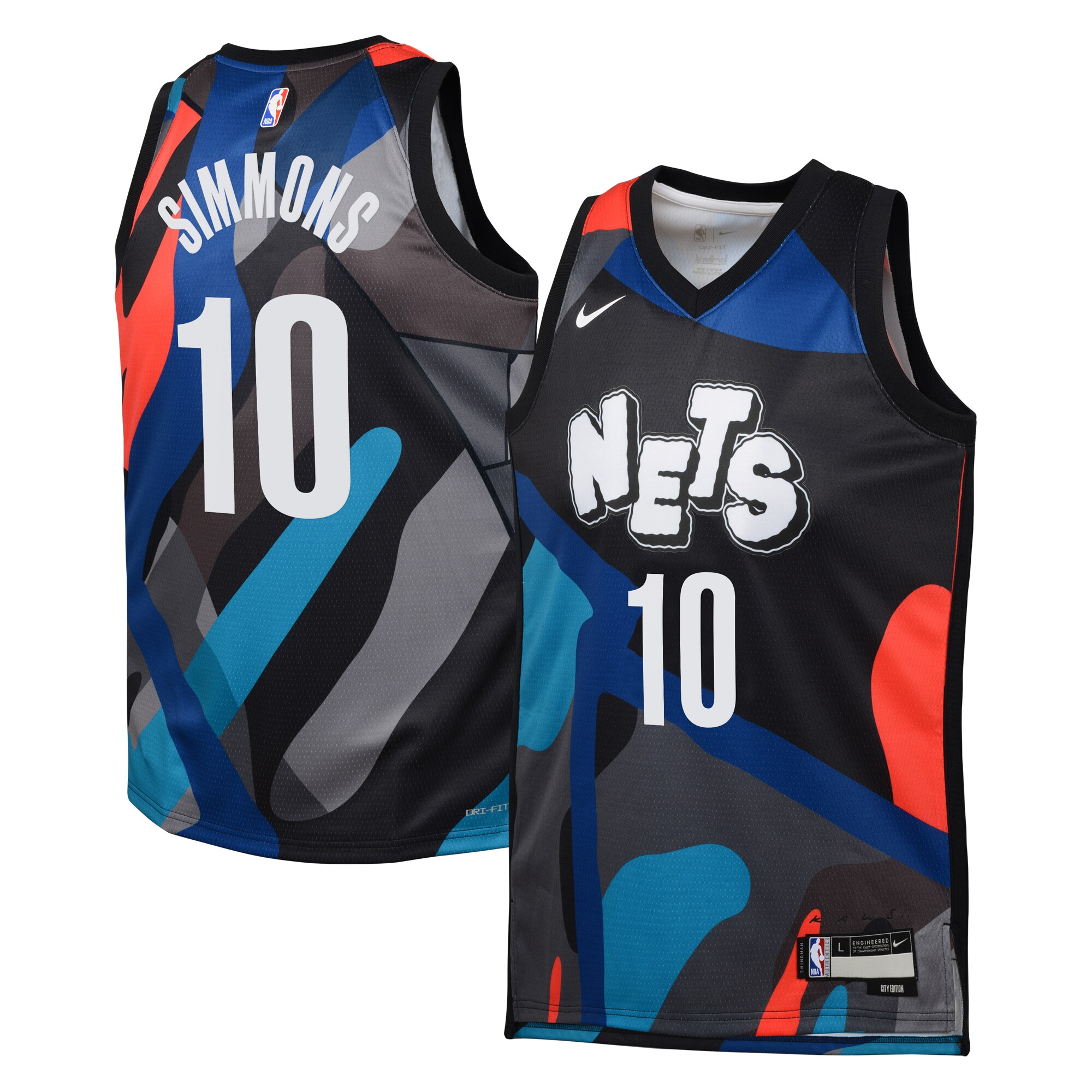 Brooklyn Nets City Edition Swingman Jersey 23 – Black – Ben Simmons – Youth