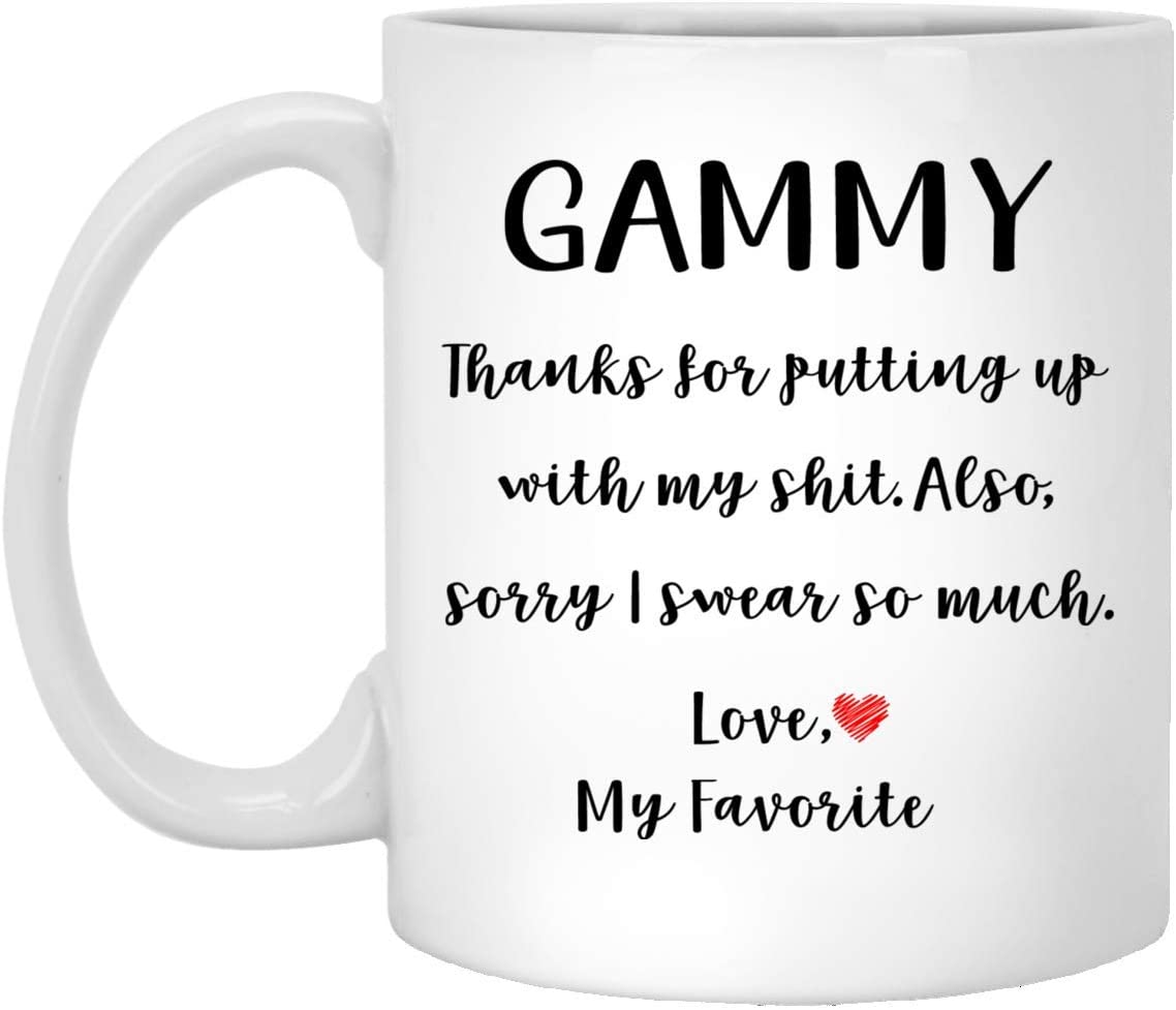 Gammy Gifts From Daughter Son – Mothers Day Gifts For Gammy Birthday Gifts – Funny Gammy Coffee Mug Christmas Gift Ideas For Gammy – White – 11Oz