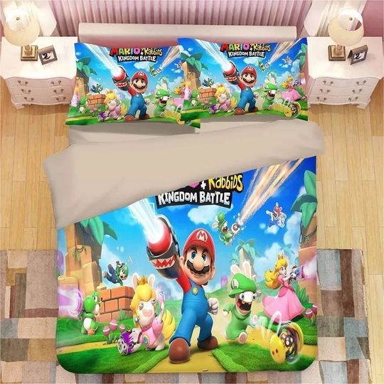 Super Mario Bros 2 Duvet Quilt Bedding Set