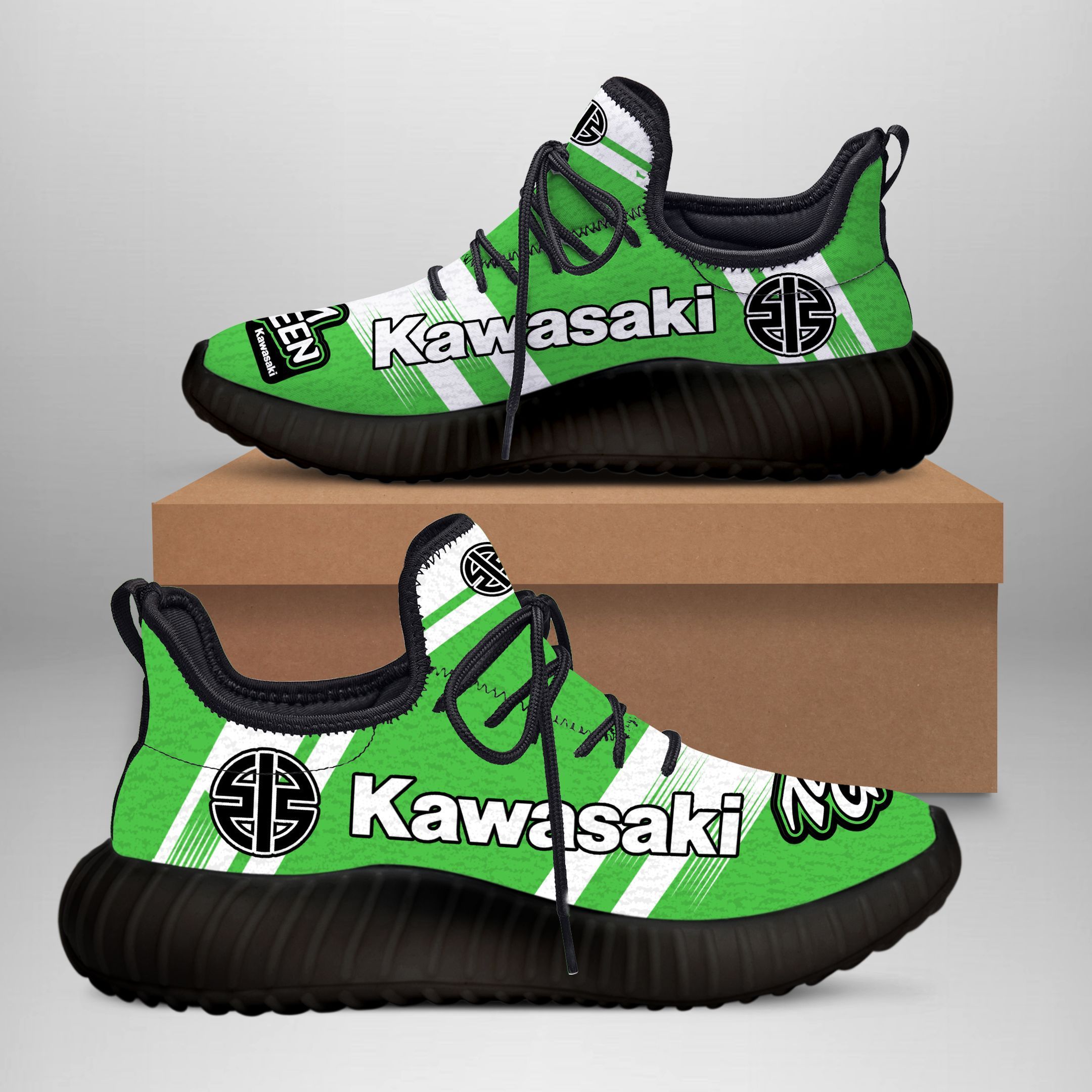 Kawasaki  Yz Boost Ver 2 (Green & White)