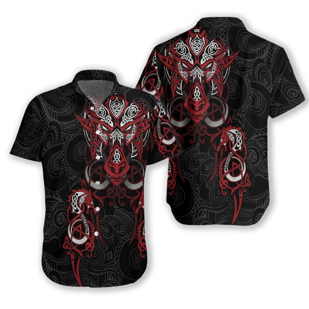 Viking Tattoo Dragon Hawaii Shirt For Men Women Adult Ha95762