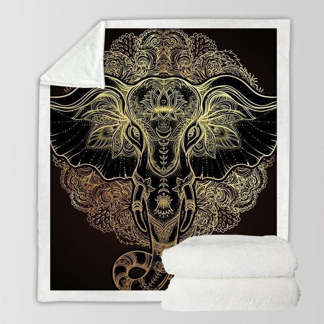 Majestic Elephant Cozy Throw Blanket