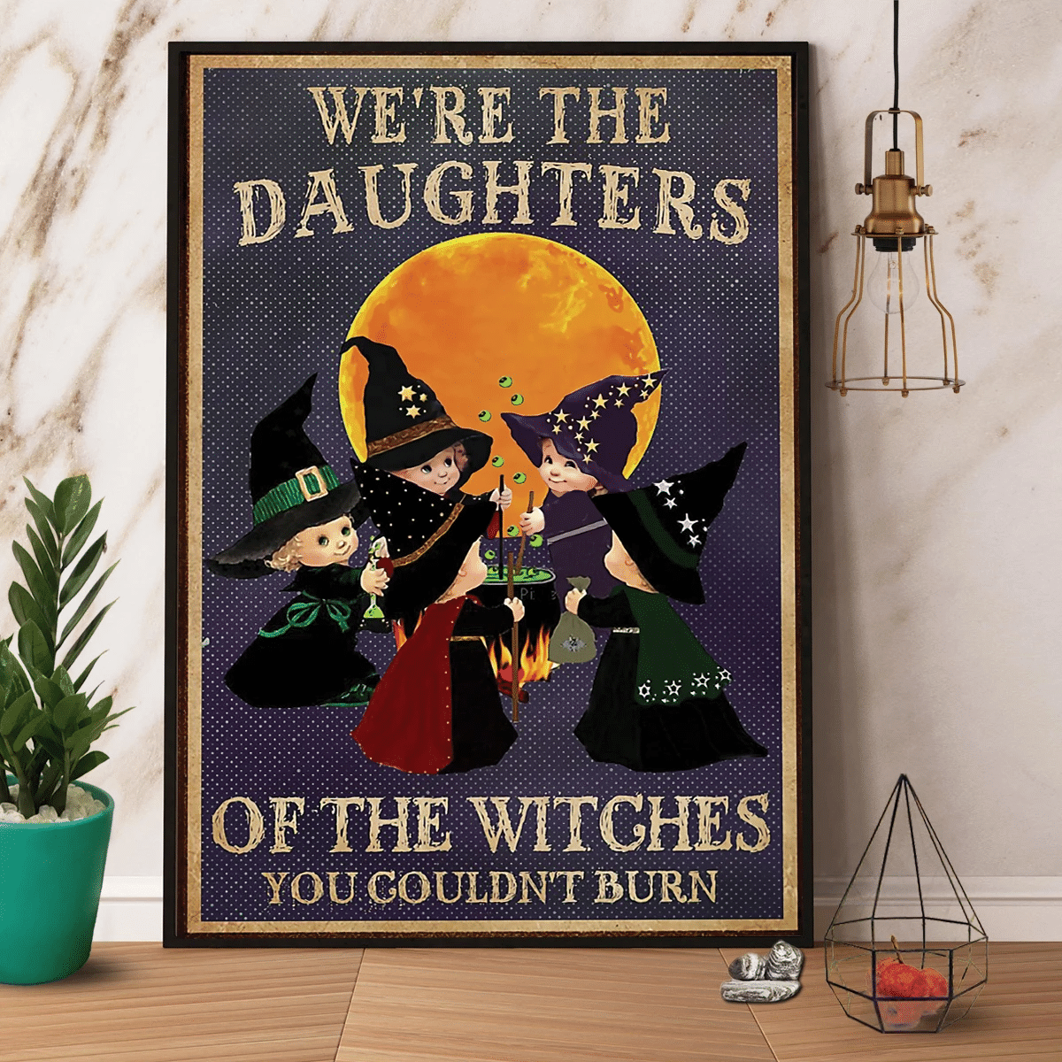 Baby Witch The Daughters Of Witches Halloween Canvas Poster Wall Art