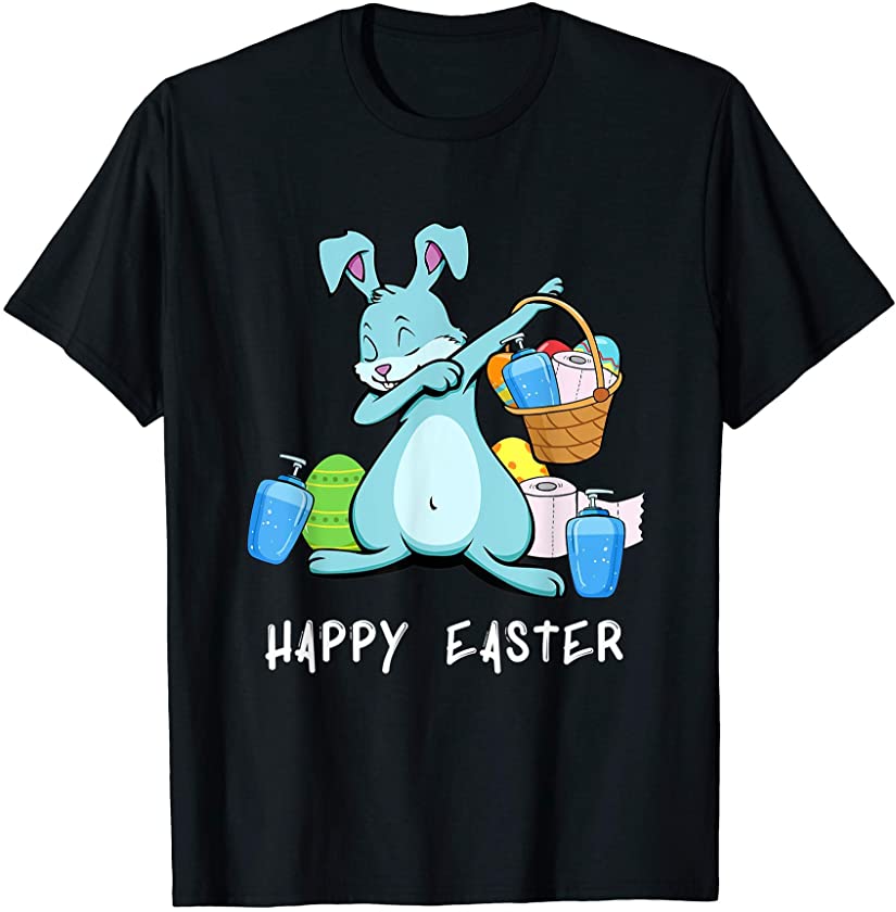 Dabbing Rabbit Easter Day 2021 Eggs Dab Boys Girls Kid T-Shirt