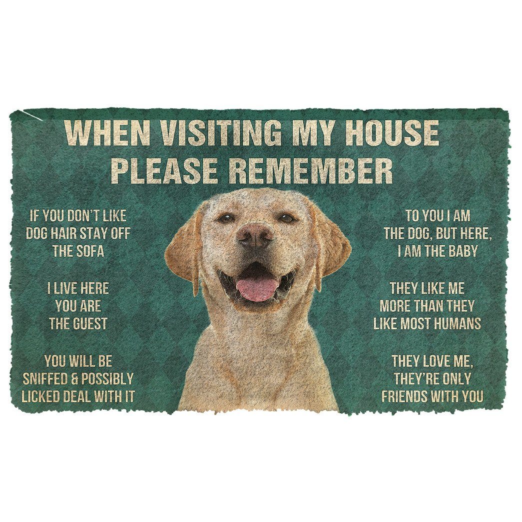 Gearhumans  GearHuman 3D Please Remember Labrador Retriever Dog’s House Rules Doormat