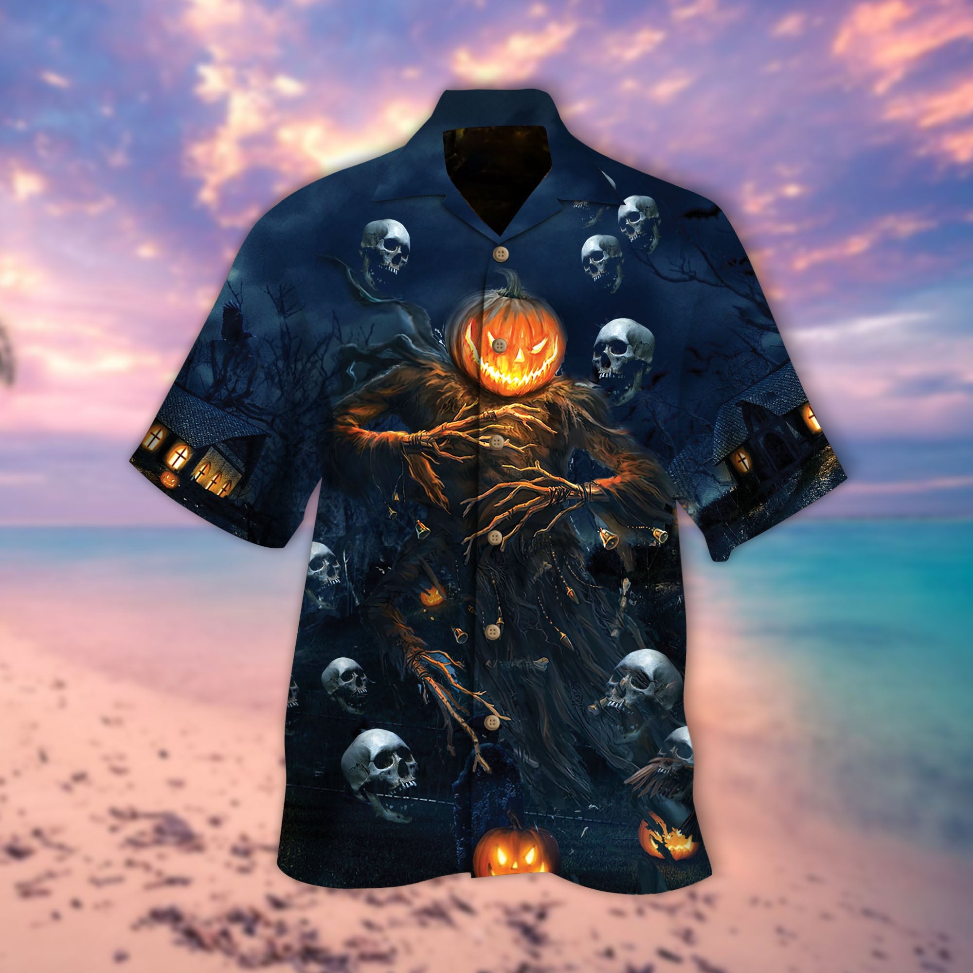 Pumpkin Skull Man Hawaii Lover Hawaii Shirt For Men Women Ha96451