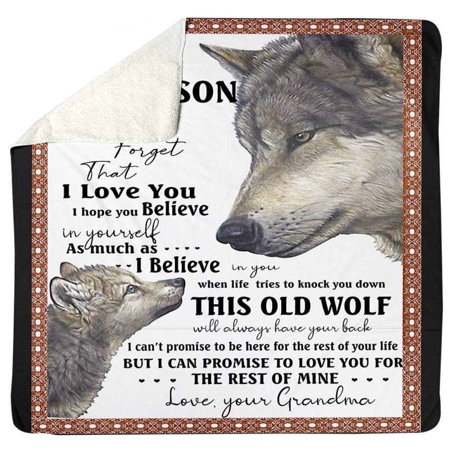 I Hope You Believe In Yourself Grandma Gift To Grandson Sherpa Blanket