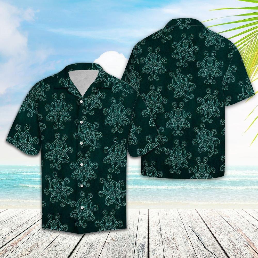 Octopus Pattern Aloha Hawaii Shirts For Men Women Ha24693