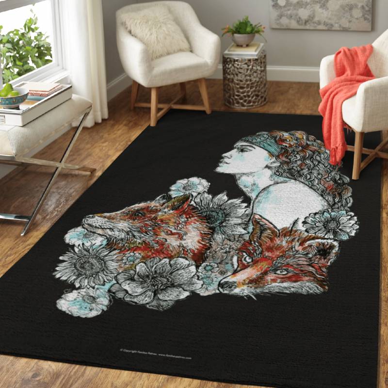 SheWolf – Spirit Animals Area Rug Carpet