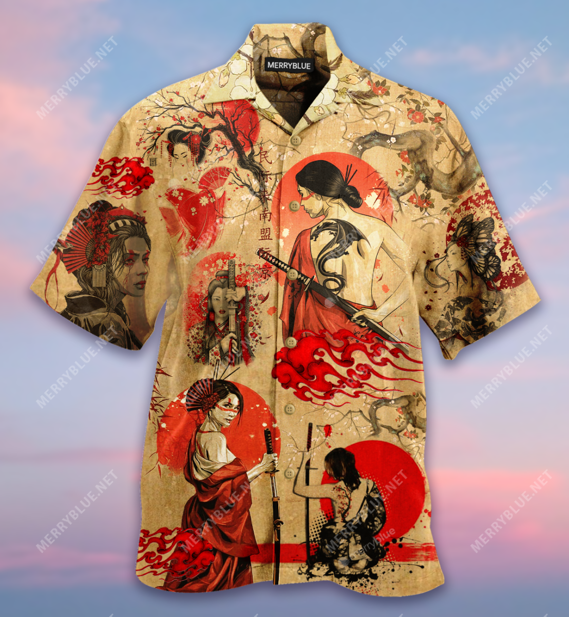 Samurai Girl Unisex Hawaii Shirt Ha33537