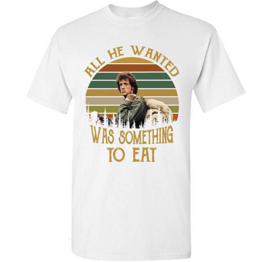 All He Wanted Was Something To Eat, Classic Vintage Retro Design – Gildan Short Sleeve Shirt