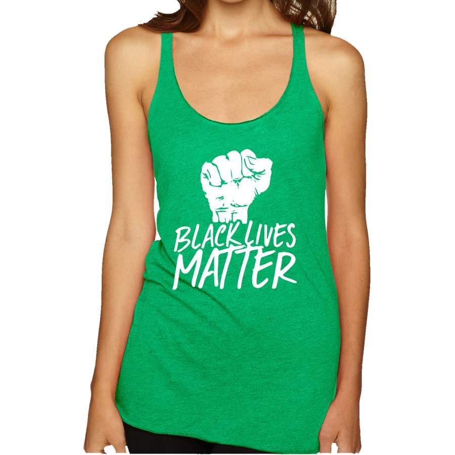 Black Lives Matter History Power Pride Movement Together Pop Culture Tri-Blend Racerback Tank Top