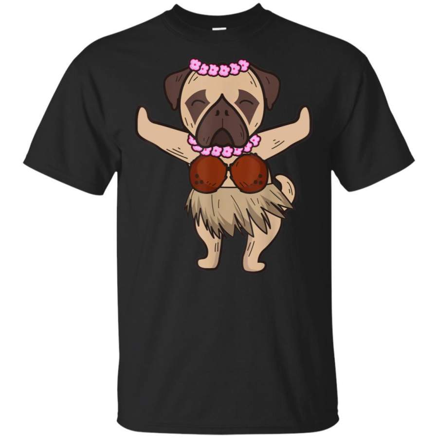 Pug Hawaiian Hula Dance Shirt Cool Aloha Animal Funny Gift