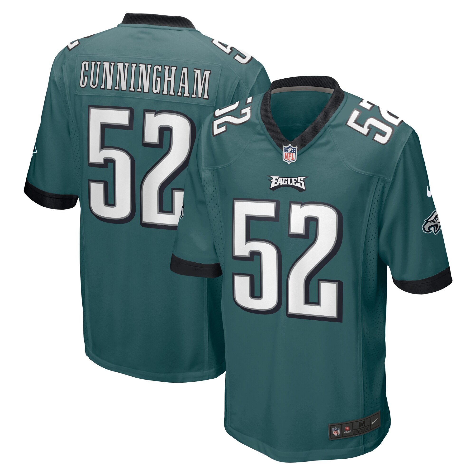 Zach Cunningham Philadelphia Eagles Team Game Jersey – Midnight Green