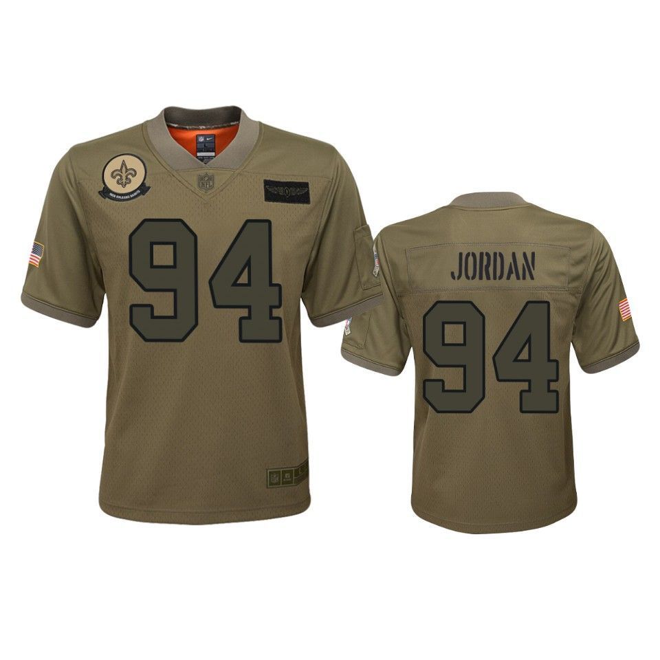 New Orleans Saints Cameron Jordan Camo 2019 Salute To Service Youth Jersey