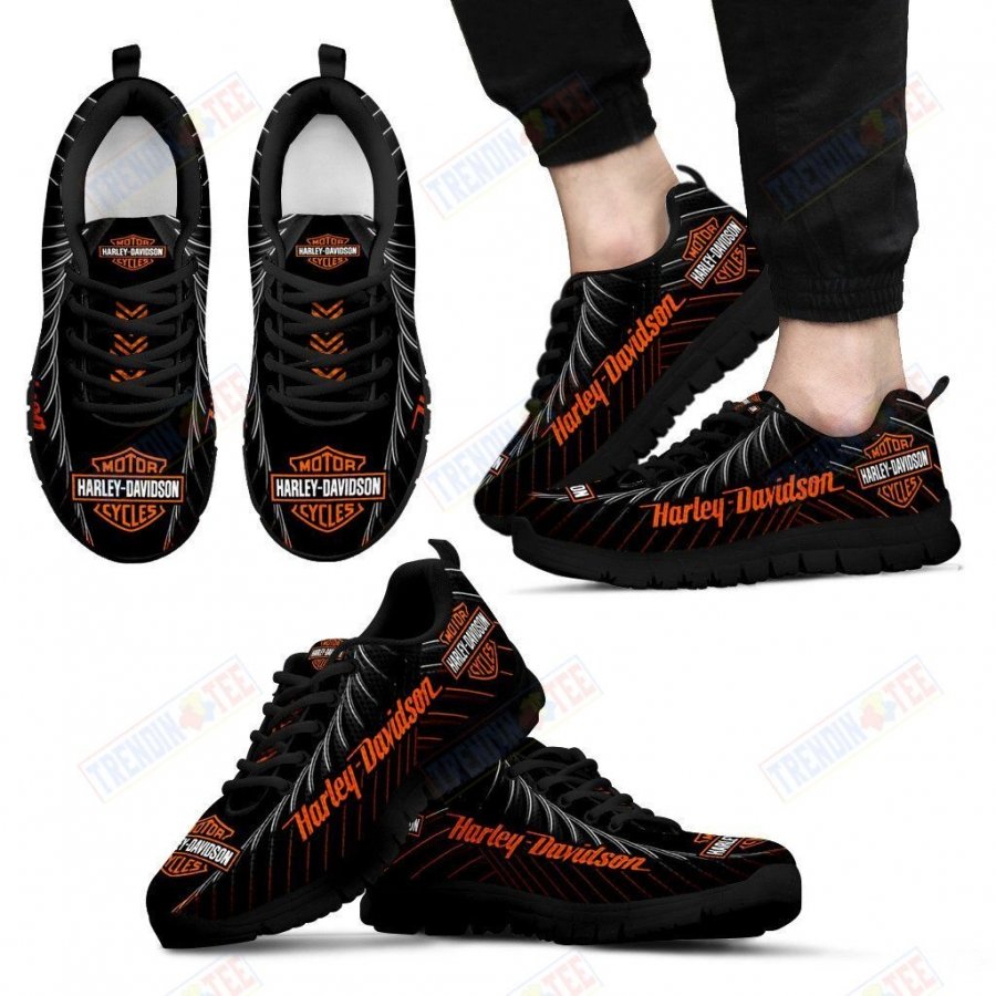 Harley Davidson Sneakers Mens Womens Motorcycle Lovers Custom Print Footwear Casual Riding Shoes TDT652