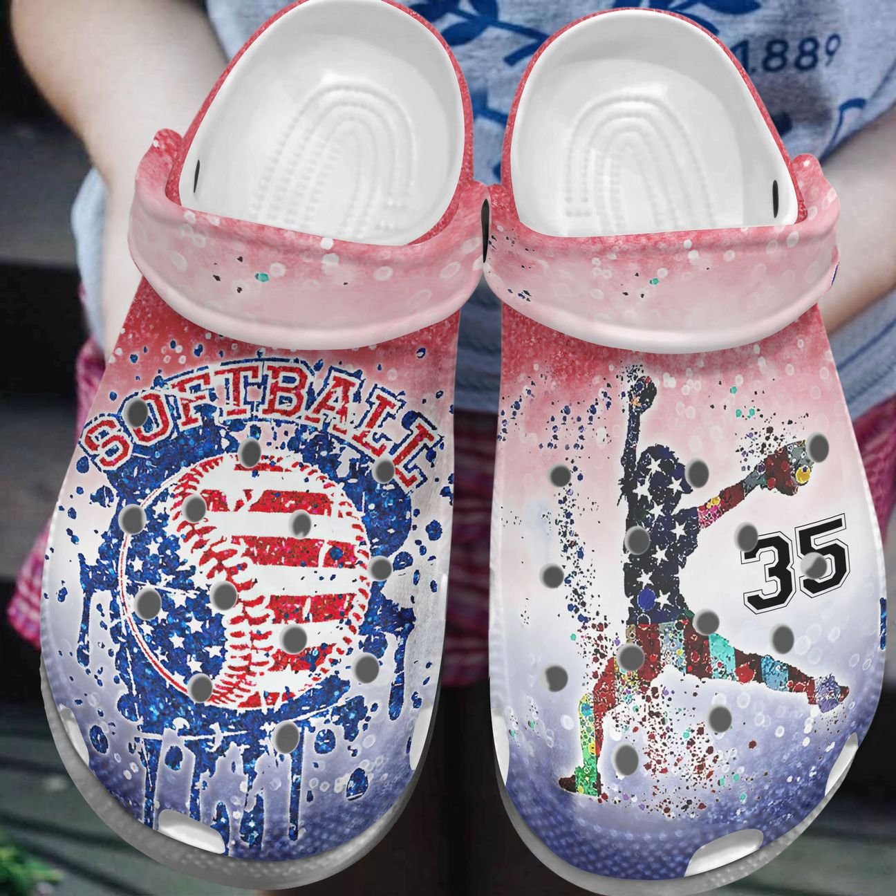 Softball Personalized Personalize Clog, Custom Name, Text, Fashion Style For Women, Men, Kid, Print 3D Softball