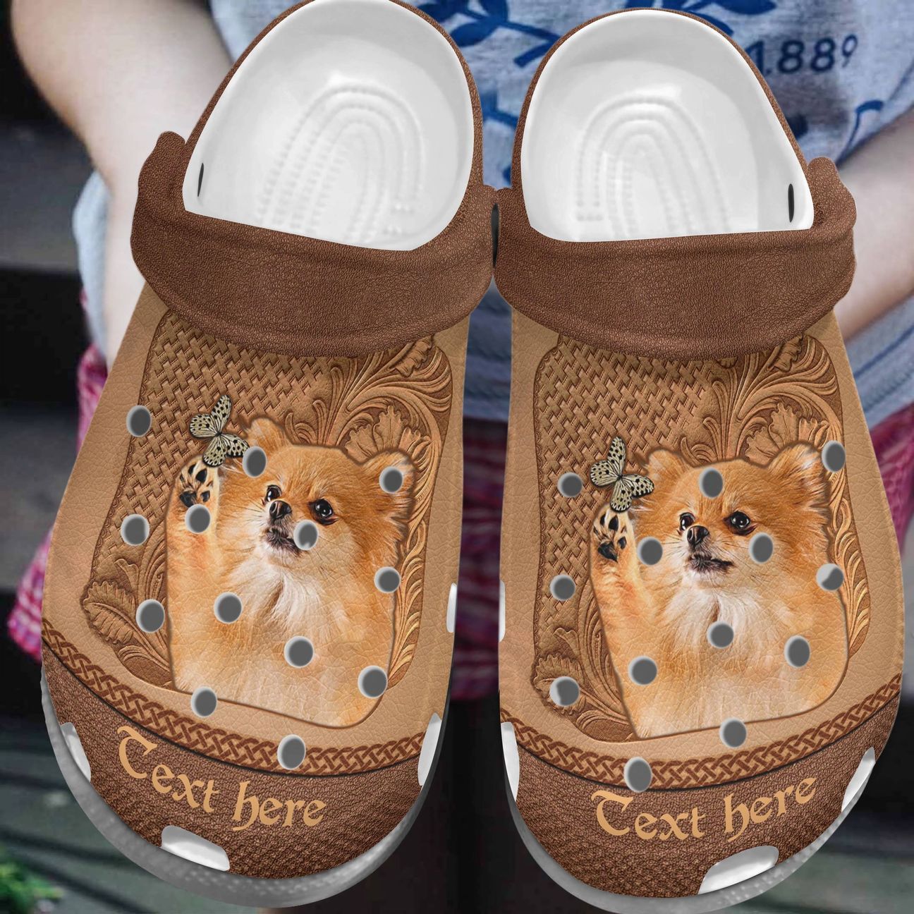 Pomeranian Personalize Clog, Custom Name, Text, Fashion Style For Women, Men, Kid, Print 3D Personalized Cute Pomeranian