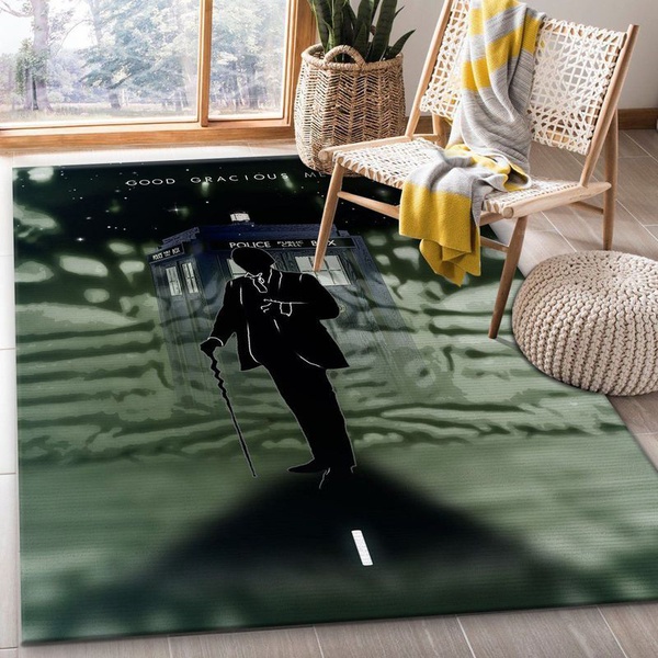 1st Doctor With Tardis Area Rug Living Room Rug Home Decor Floor Decor N98